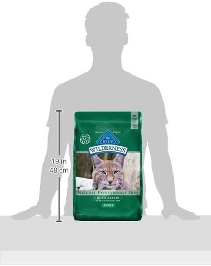 Blue Buffalo Wilderness High-Protein Adult Dry Cat Food with Real Duck - Grain-Free Nutrition for a Happy, Healthy Cat - 11-Lb Bag