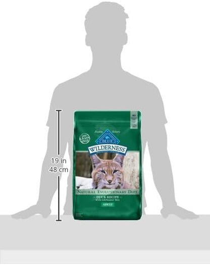 Blue Buffalo Wilderness High-Protein Adult Dry Cat Food with Real Duck - Grain-Free Nutrition for a Happy, Healthy Cat - 11-Lb Bag