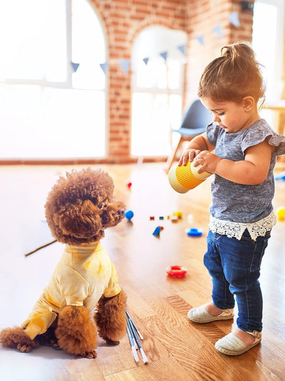 Adorable Yellow Dog Pajamas - Cozy Pullover PJs for Small to Medium Dogs - Soft, Breathable, and Perfect for Birthdays!