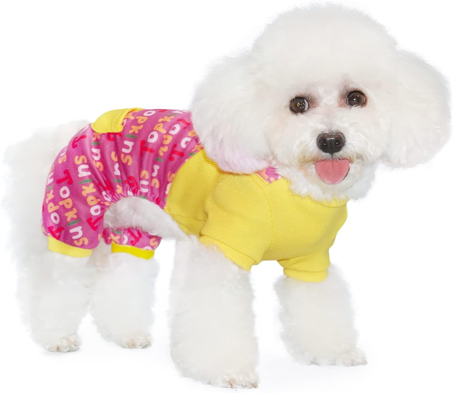 Adorable Yellow Dog Pajamas - Cozy Pullover PJs for Small to Medium Dogs - Soft, Breathable, and Perfect for Birthdays!